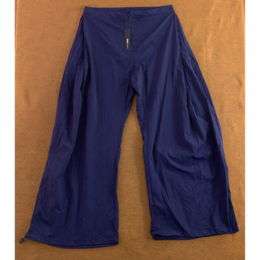Fashion Nova Womens 1X Navy Do Not Disturb Mode Windbreaker Joggers NWT *Flaw
